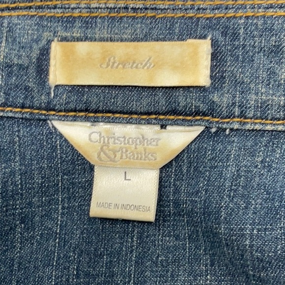 Christopher and Banks denim jacket - Picture 2 of 3